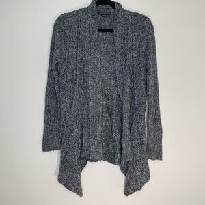 Covington | Petite Marled Gray Waterfall Front Cardigan | LP